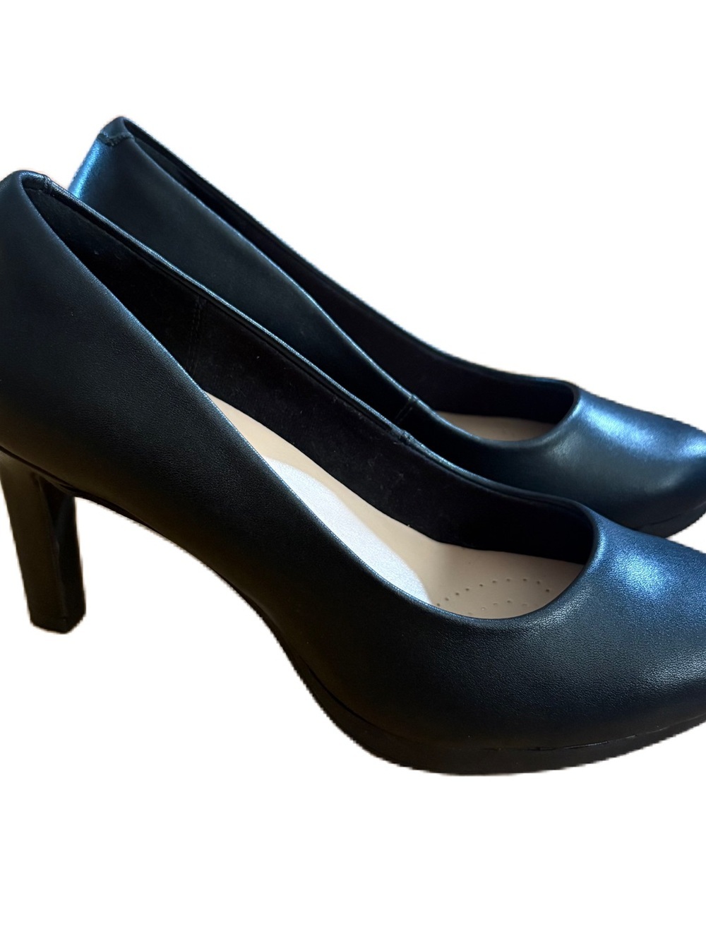 Clarks Black Mid Heel Women's Pumps Sz 8 Shoes